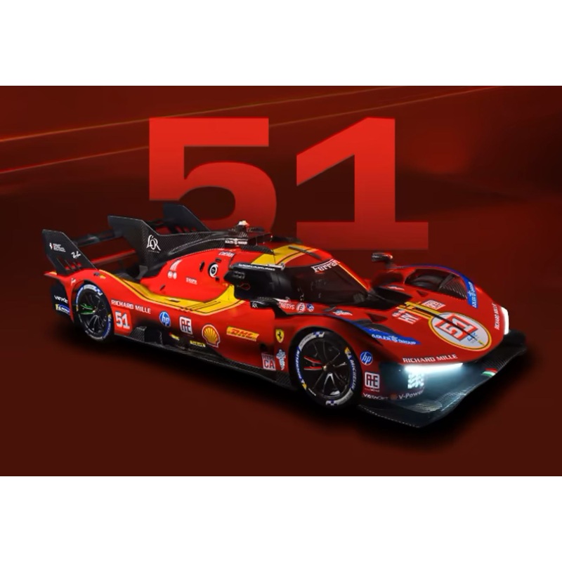[Preorder] BBR 1:43 Ferrari 499P Car N. 51 - 24h Le Mans 2025 Drivers Pier Guidi - Giovinazzi - Calado BBRC325B