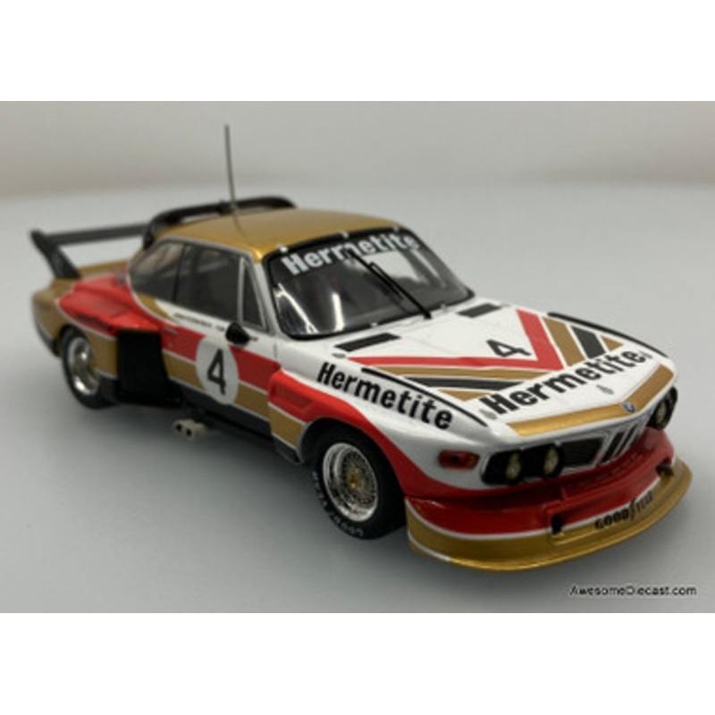 1976 BMW 3.0 csl Group 5 #4, White/Red/Gold 1:43 Diecast Model Car by IXO