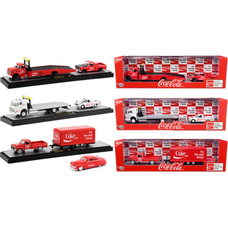 Auto Tow Haulers "Coca-Cola" Set of 3 pieces Limited Edition to 4750 pieces Worldwide 1/64 Diecast Models by M2 Machines