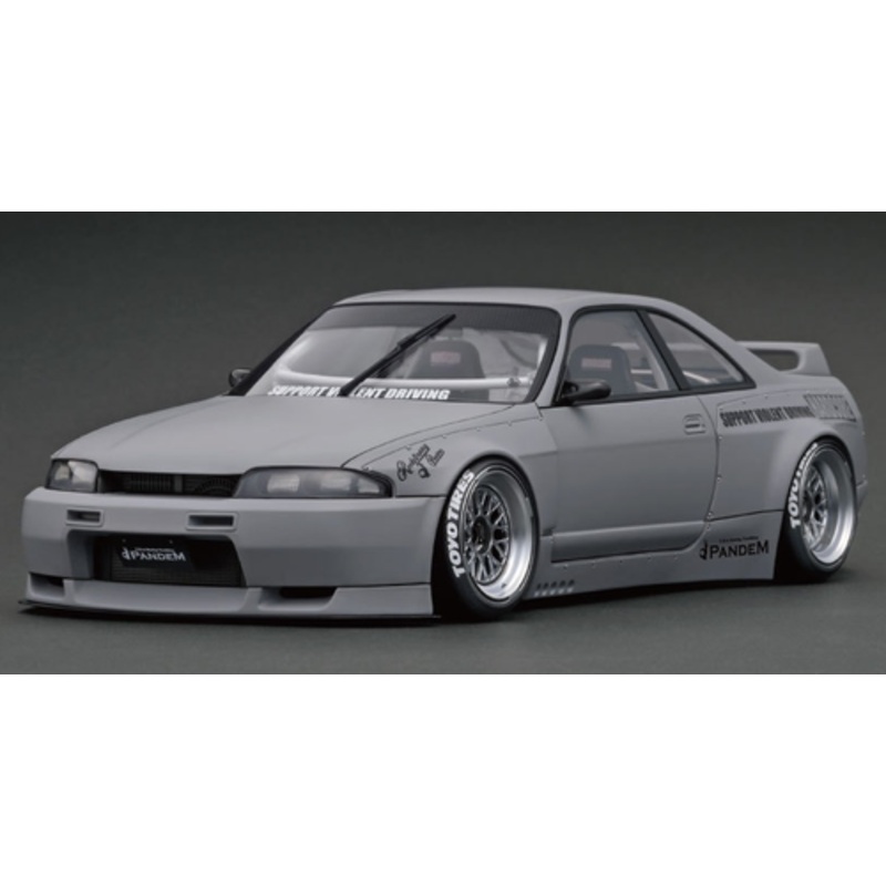 1/18 Ignition Model Nissan PANDEM GT-R (BCNR33) Matte Gray