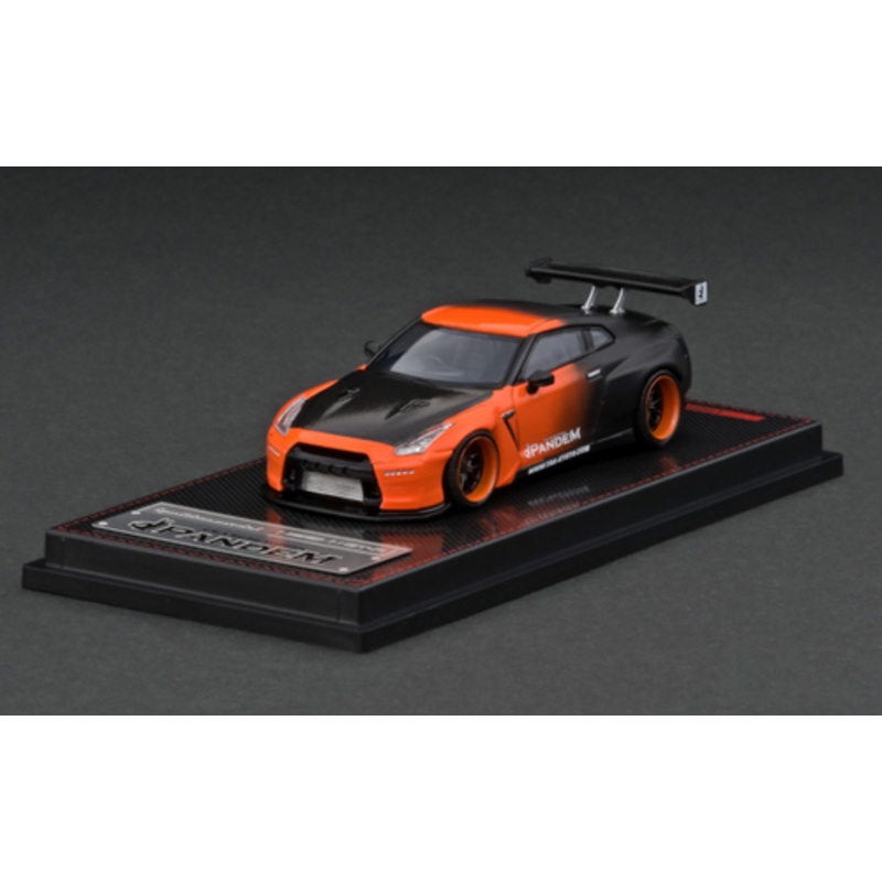 1/64 Ignition Model PANDEM Nissan R35 GT-R Orange Diecast Car Model