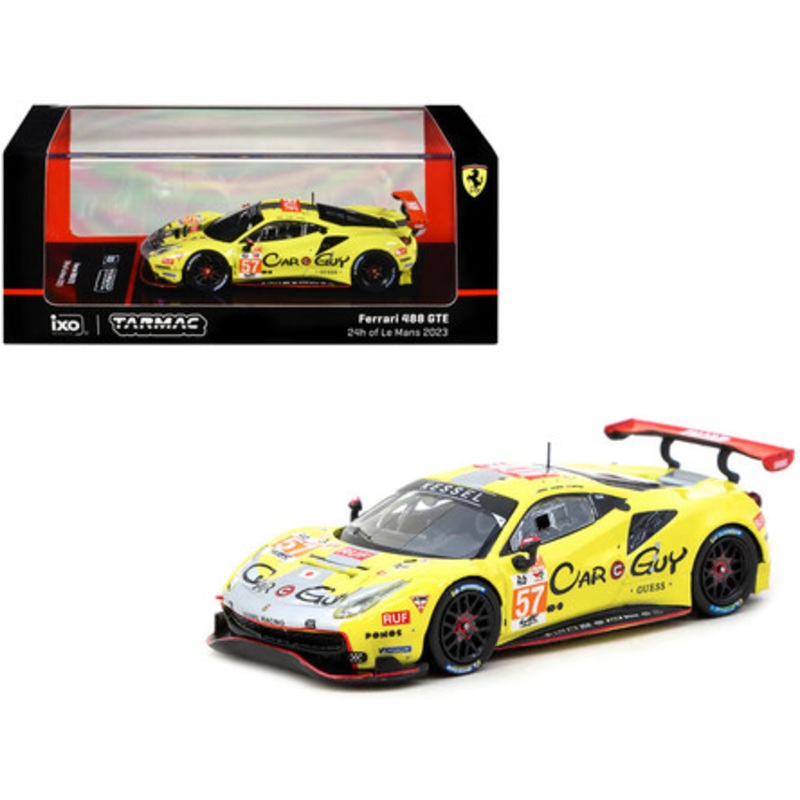 1/64 Tarmac Works 2023 Ferrari 488 GTE #57 24Hr Le Mans (Yellow) Diecast Car Model