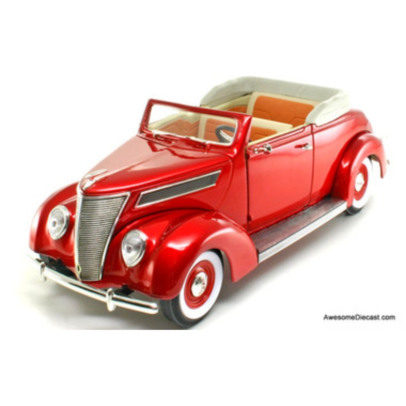 1937 Ford Convertible - Red - 1:18 Diecast Model by Road Legends