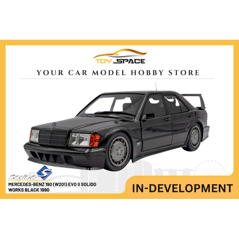 [SOLIDO] 1:18 Mercedes-Benz 190 (W201) Evo II Solido Works Black 1990