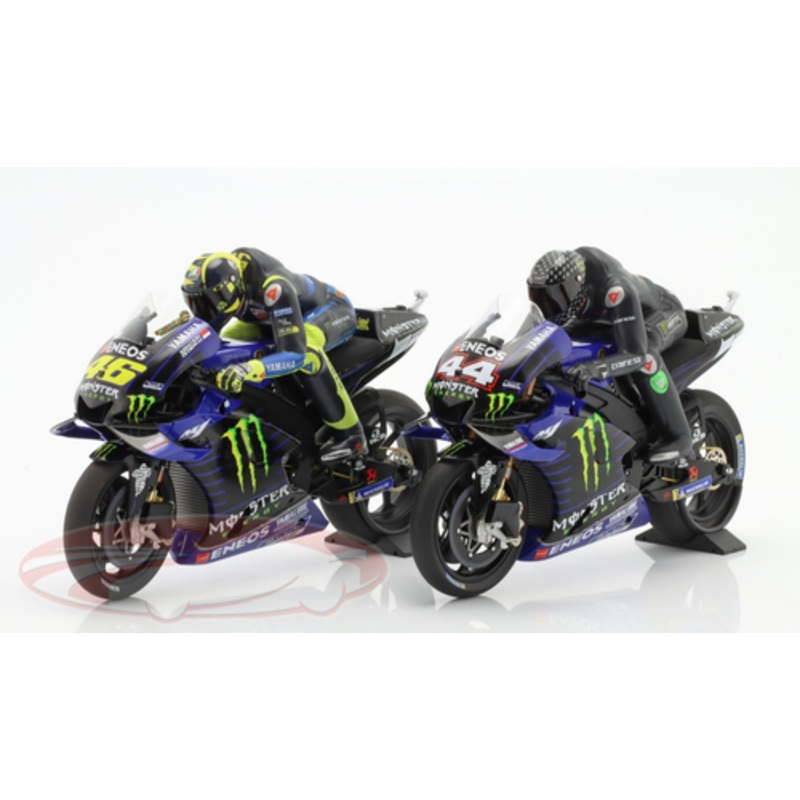 1/12 Minichamps 2-Car Set 2019 Valentino Rossi & Lewis Hamilton Yamaha YZR-M1 Valencia Car Model Limited