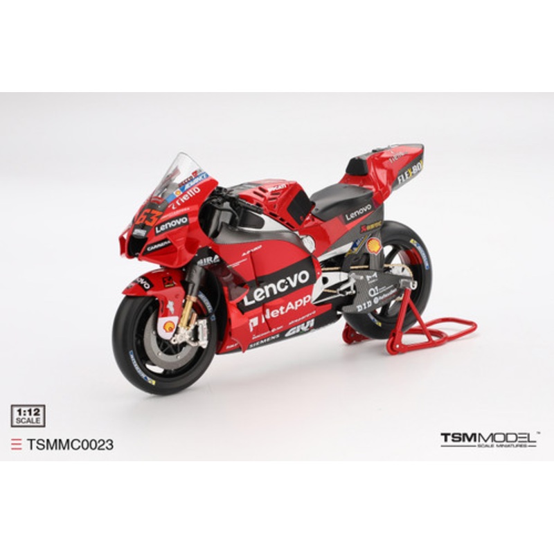 1/12 TSM Ducati Desmosedici GP22 #63 Ducati Lenovo Team Moto GP 2022 GRAN PREMIO D'ITALIA Diecast Car Model