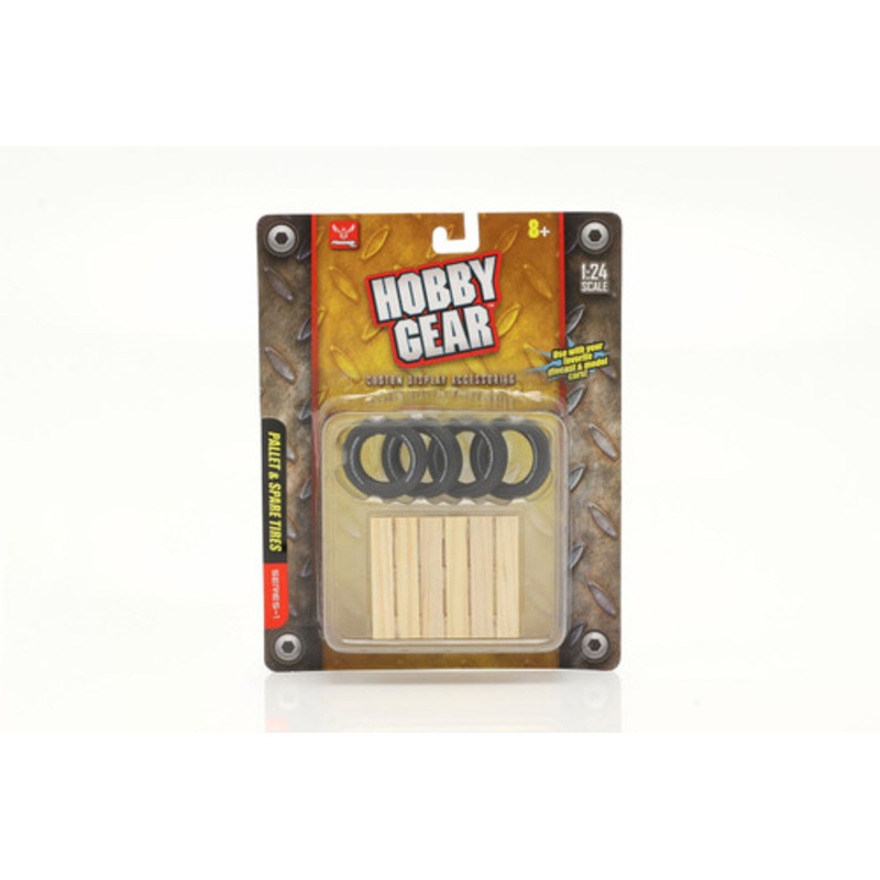 1/24 Hobbygear Spare Tire Set (4 Pieces) with Pallet