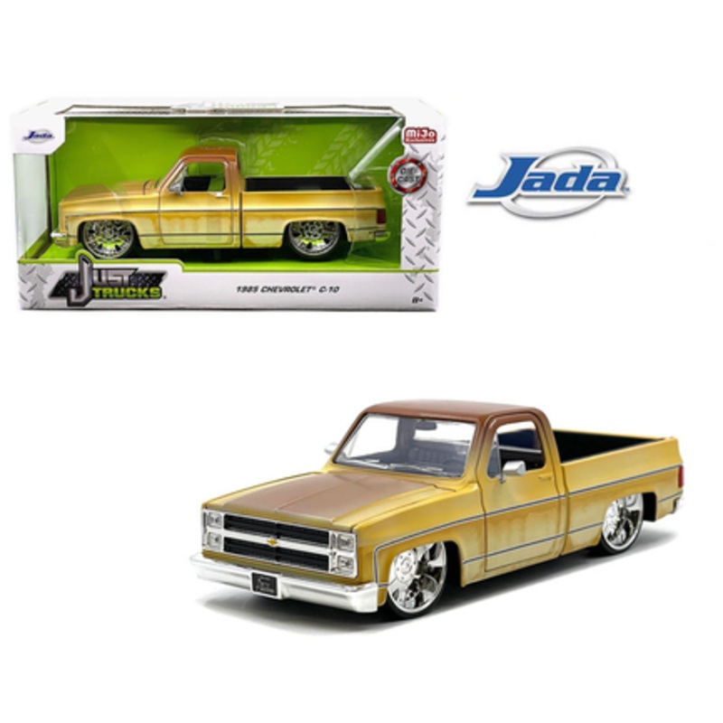 1/24 Jada 1985 Chevrolet C10 Pickup with JD3 Wheels (Patina Rust Gold) Diecast Car Model