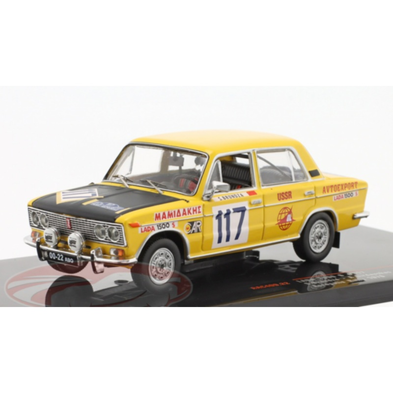 1/43 Ixo 1976 Lada 1500 S #117 6th rally Acropolis Autoexport Stasys Brundza, Arvydas Girdauskas Car Model
