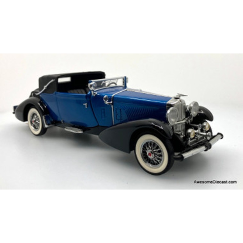 1933 Duesenberg J Victoria - Blue/Black 1:24 Diecast Model by Franklin Mint