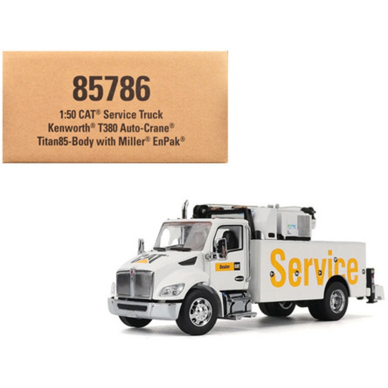 1/50 Diecast Masters Kenworth T380 Auto-Crane Titan 85 Body with Miller EnPak Diecast Model