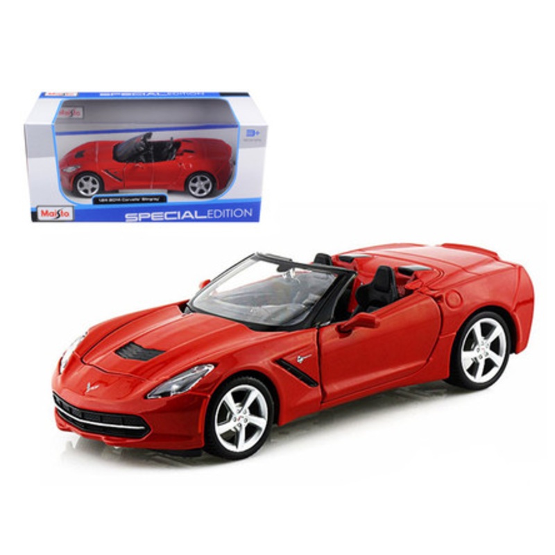 2014 Chevrolet Corvette Stingray Convertible Red 1/24 Diecast Model Car by Maisto