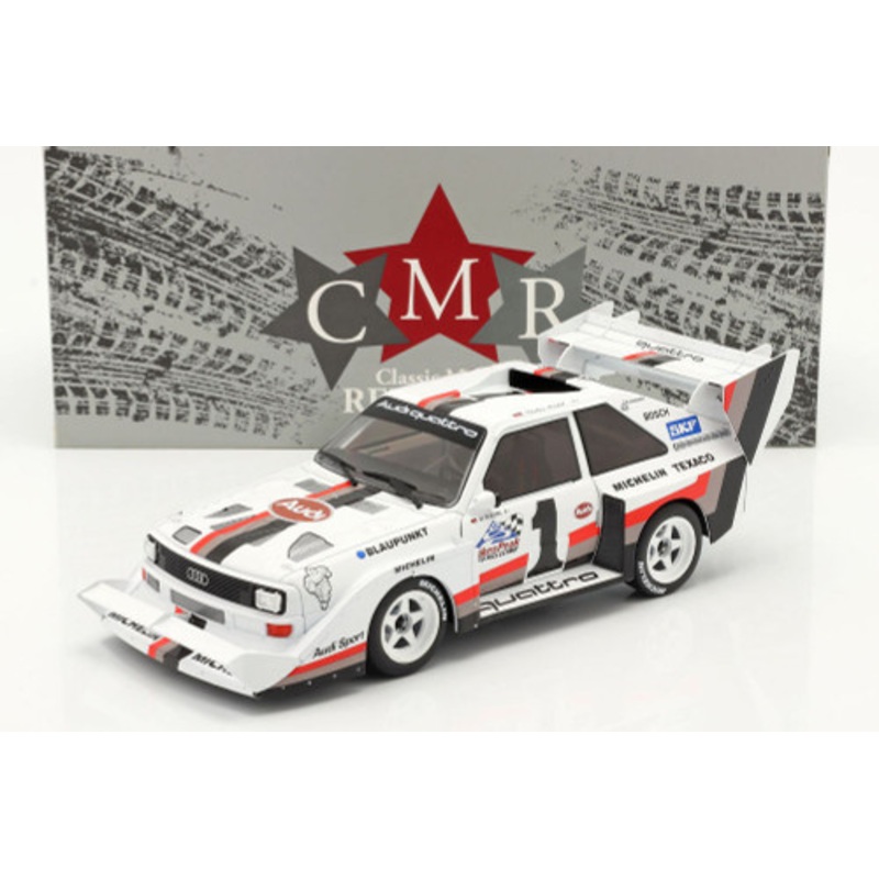 1/18 CMR Audi Sport Quattro S1 E2 #1 Winner Pikes Peak 1987 Walter Rhrl Diecast Car Model
