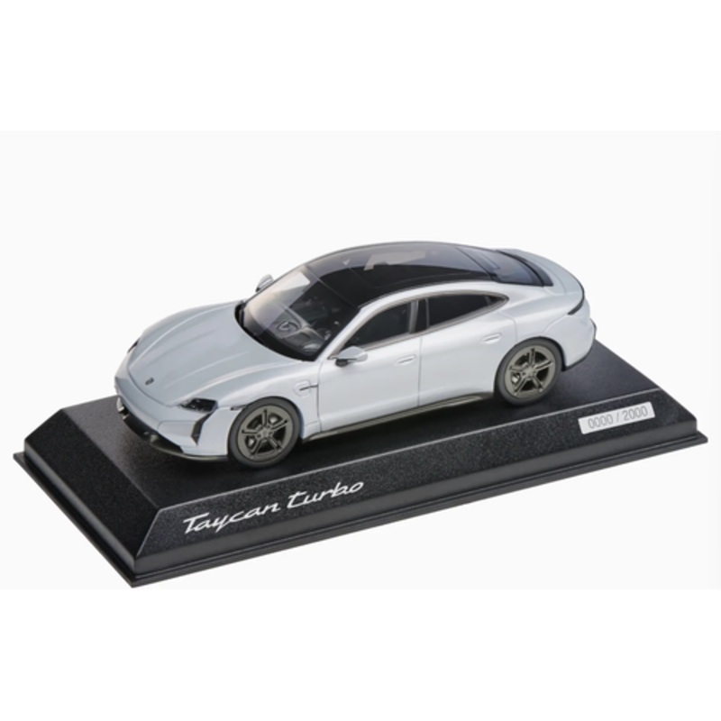 1/43 Dealer Edition Porsche Taycan Turbo (J1 PA) (Ice Grey Metallic) Car Model