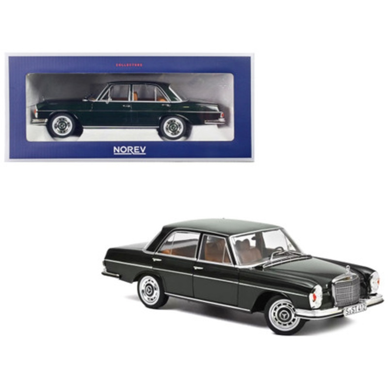 1968 Mercedes-Benz 280 SE Pine Green Metallic 1/18 Diecast Model Car by Norev