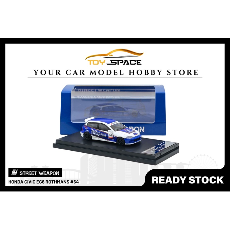 [STREET WEAPON] 1:64 Honda Civic EG6 Rothmans #64