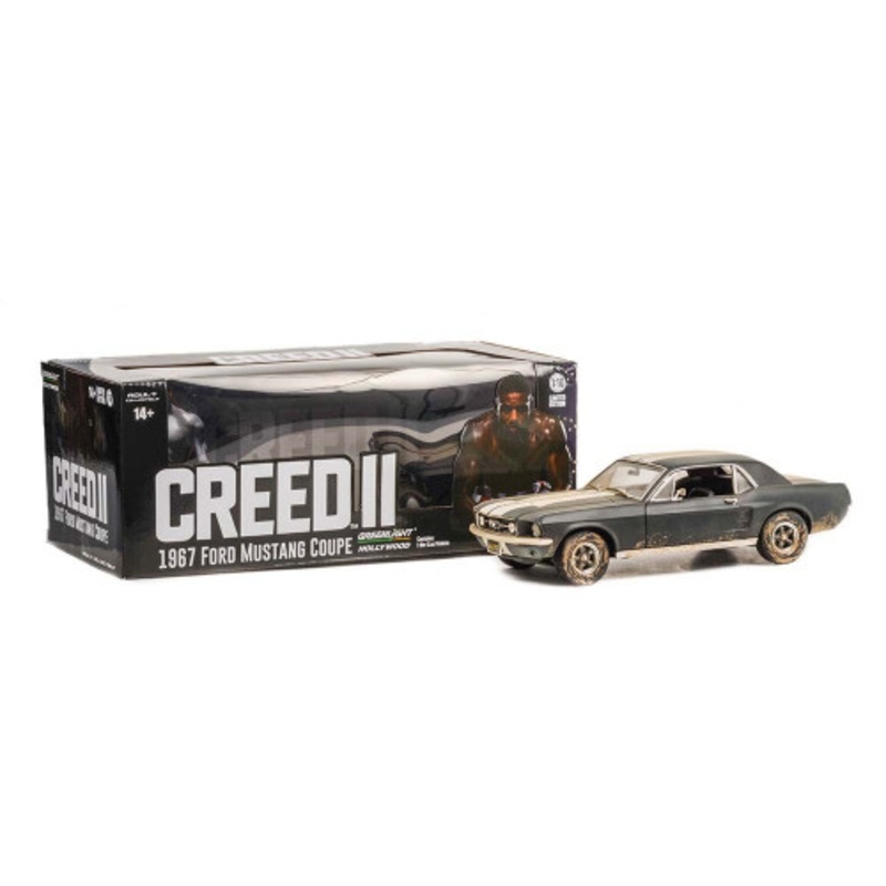 1/18 Greenlight 1967 Adonis Creed's Ford Mustang Coupe Diecast Car Model