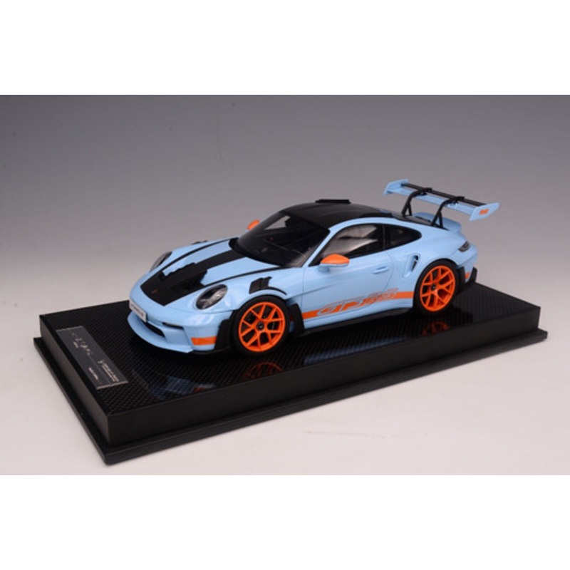 1/18 TP Timothy & Pierre Porsche 911 992 GT3 RS Weissach Package (Gulf with Orange Wheels) Resin Car Model Limited 30 Pieces