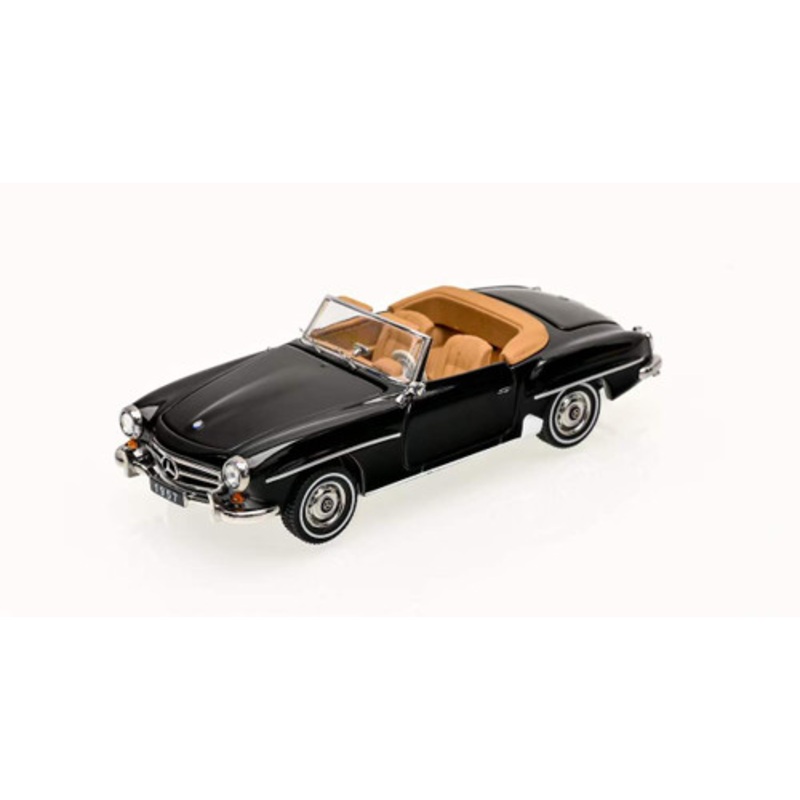 1/64 GFCC Mercedes-Benz 190SL Convertible (Black) Diecast Car Model