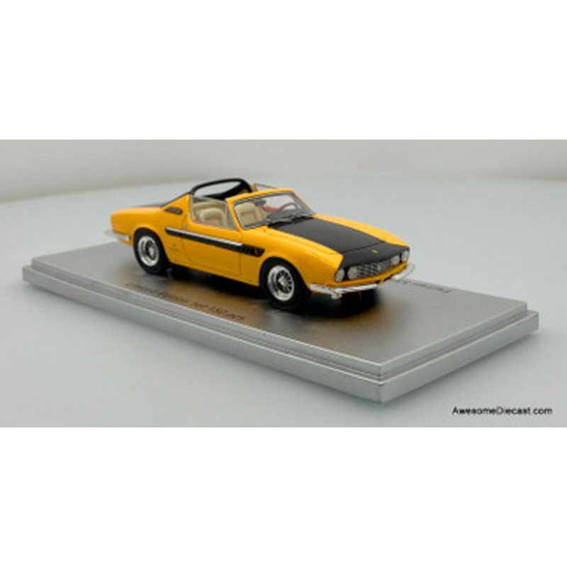 1964 Ferrari 330 GT 2+2 Cabriolet Michelotti SN 6109, Yellow/Black 1:43 Resin Cast Model by Kess