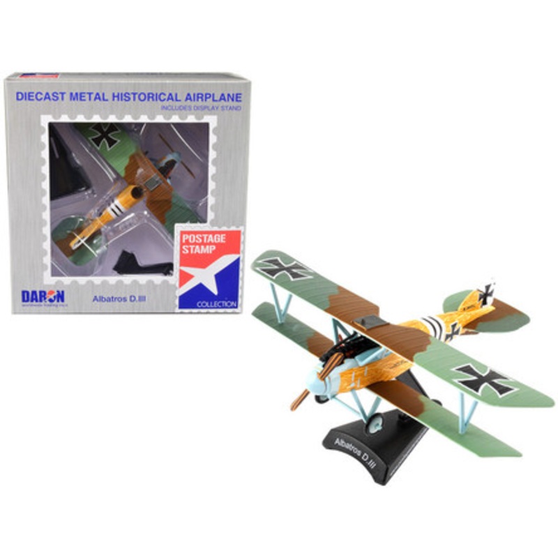 Albatros D.III Fighter Aircraft "Mops - D.2033/16" Imperial German Army Air Service 1/70 Diecast Model Airplane by Postage Stamp