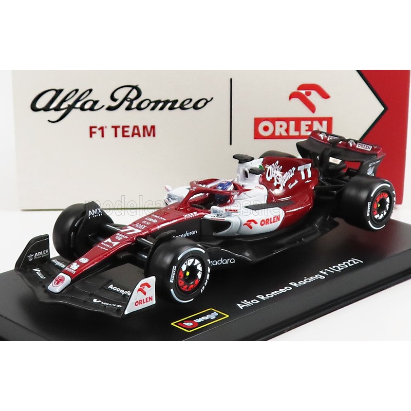 Alfa Romeo - F1 C42 n.77 (2022) 1:43 - Bahrain GP - V. Bottas - With Driver and Showcase - Bburago