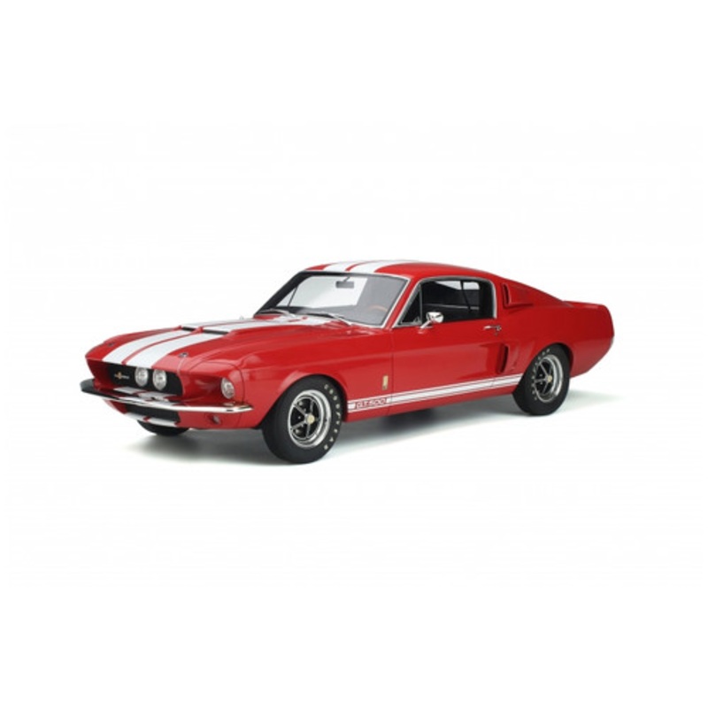1/12 OTTO 1967 Ford Mustang Shelby GT500 (Red with White Stripes) Resin Car Model