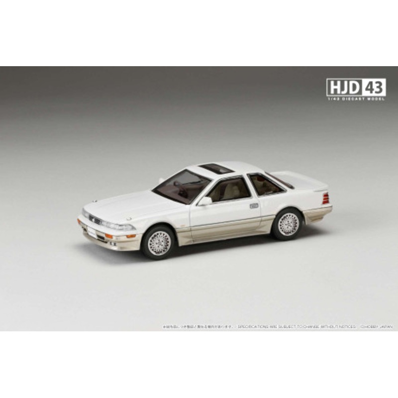 1/43 Ignition Model & Hobby Japan 1988 Toyota Soarer 3000 Twincam 24 GT Limited Air Suspension (MZ21) (Crystal White Toning II) Car Model