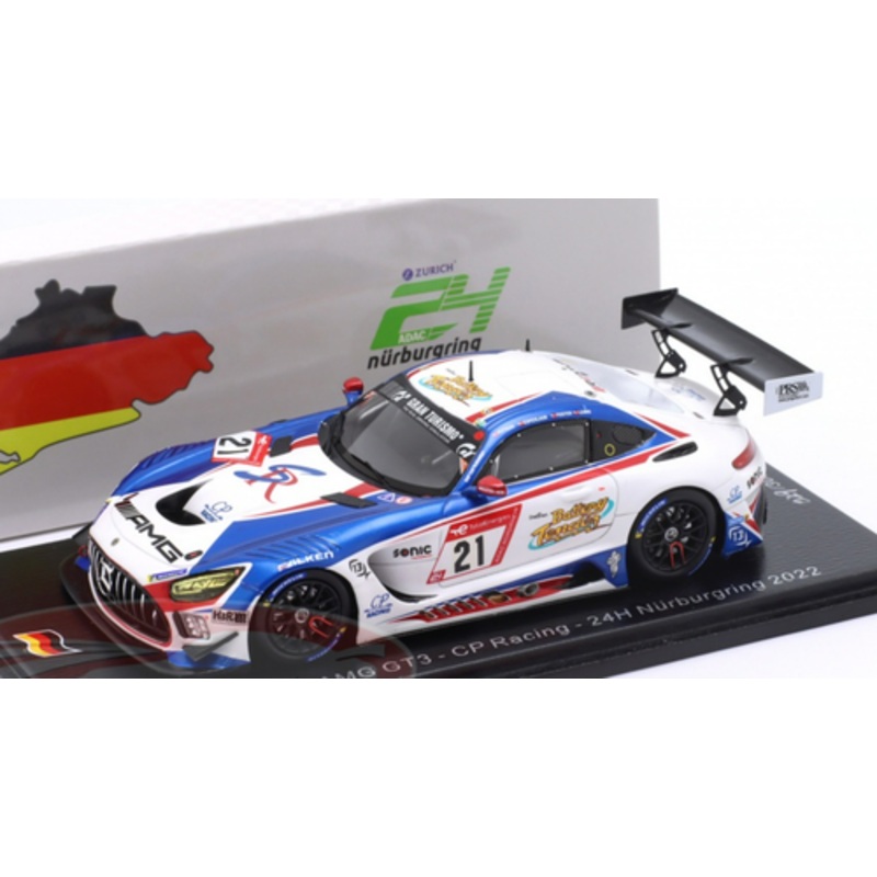 1/43 Spark 2022 Mercedes-Benz AMG GT3 #21 24h Nrburgring CP Racing Charles Putman, Charles Espenlaub, Joe Foster, Shane Lewis Car Model
