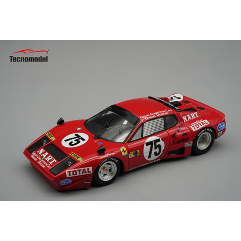 1/43 Tecnomodel 1977 Ferrari 365 GTB 4 IMSA NARTLe Mans Car #75 Drivers: Migault - Guitteny - Cocholopez Car Model