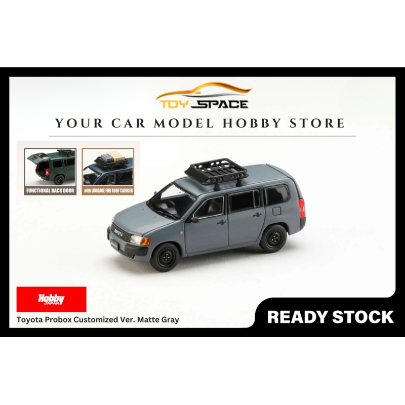 [HOBBY JAPAN] 1:64 Toyota Probox Customized Ver. Matte Gray