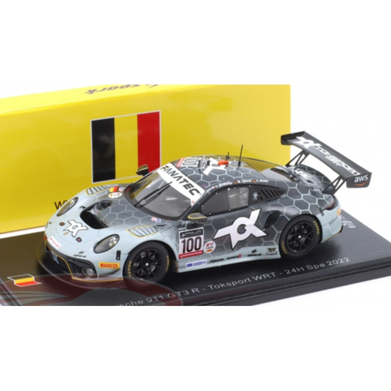 1/43 Spark 2022 Porsche 911 GT3 R #100 24h Spa Toksport WRT Julien Andlauer, Marvin Dienst, Sven Mller Car Model