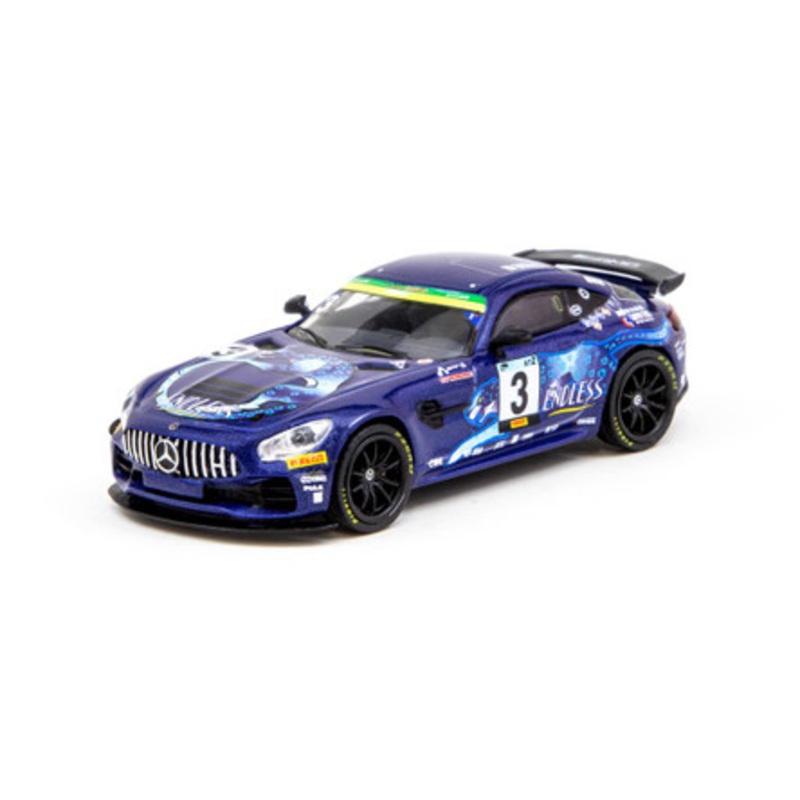Tarmac Works 1:64 Hobby64 - Mercedes-AMG GT4 - Super Taikyu Series 2019 - ST-Z Class Champion #3 - Endless Sports - Blue Diecast Car Model