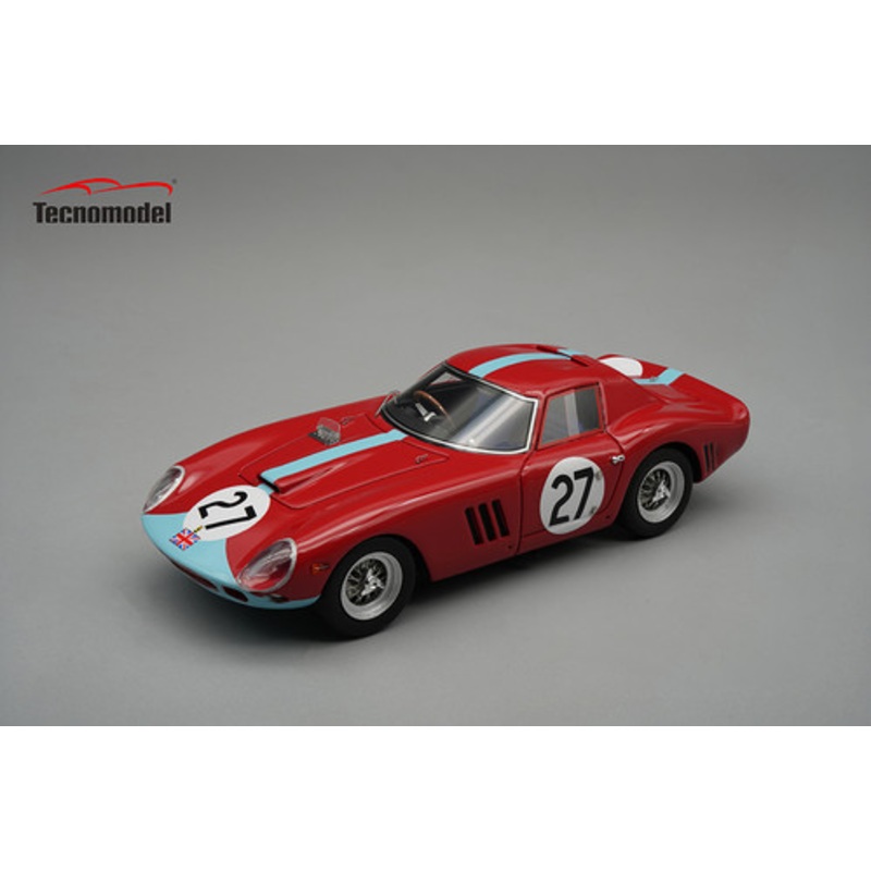 1/43 Tecnomodel 1964 Ferrari 250 GTO 64 Tourist Trophy 1964 Car #27 6th Place Driver: Inees Ireland Car Model