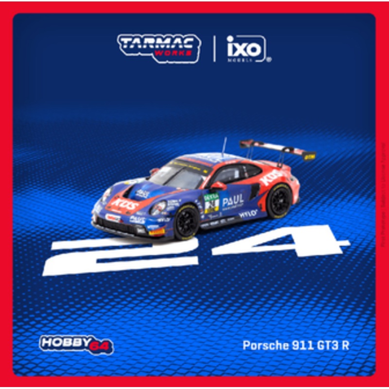 1/64 Tarmac Works Porsche 911 GT3 R DTM 2023 Ayhancan Gven #24 Diecast Car Model