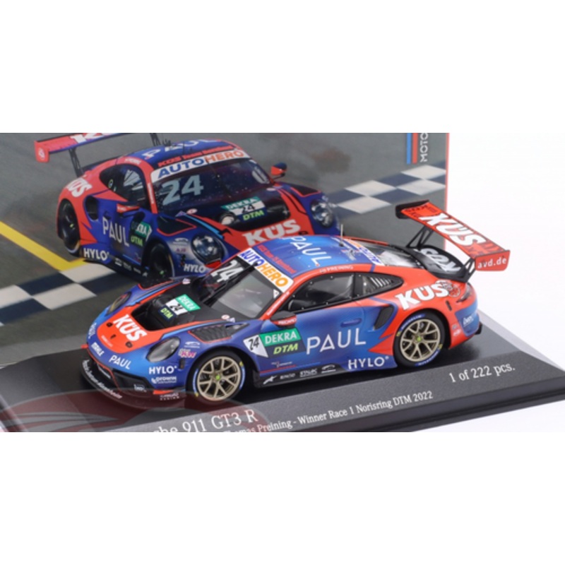 1/43 Minichamps 2022 Porsche 911 GT3 R #24 winner Norisring DTM KS Team75 Bernhard Thomas Preining Car Model