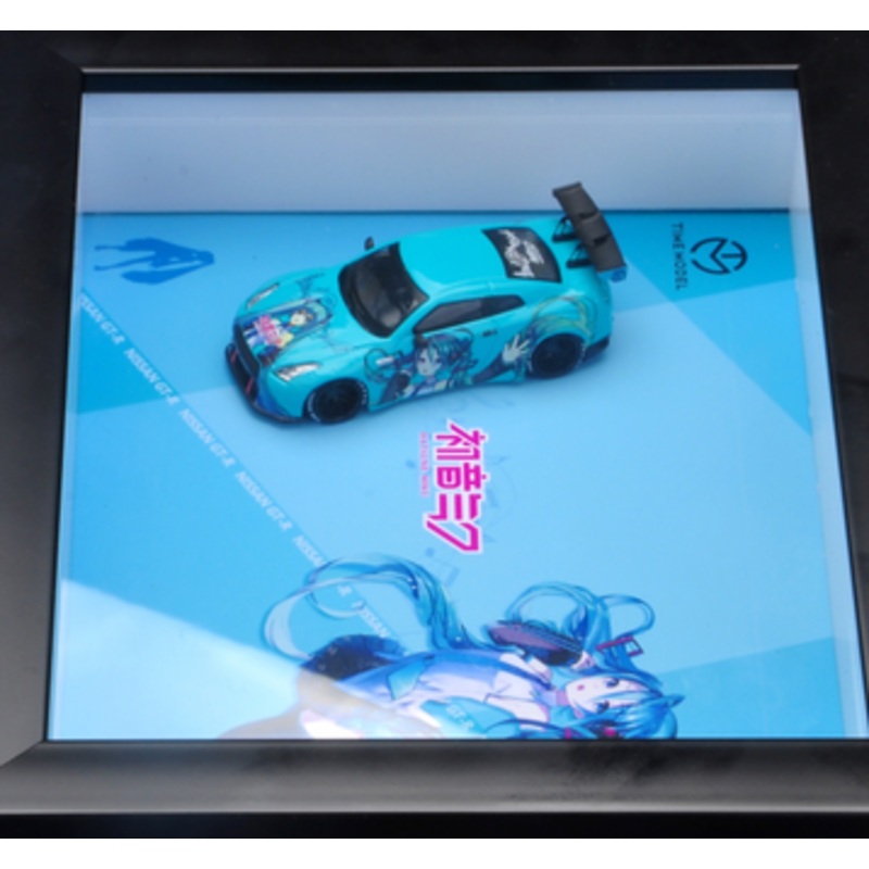 1/64 Nissan GTR GT-R LB Wide Body High Tail HATSUNE MIKU Edition Diecast Model Car by Time Model