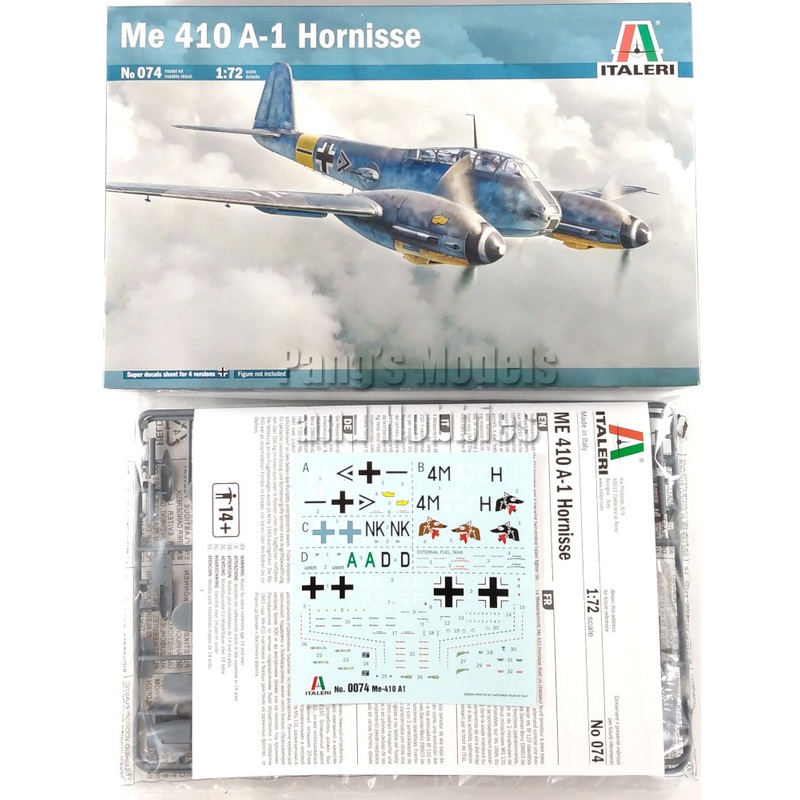 Messerschmitt Me 410 Me-410 Hornisse Hornet Heavy Fighter - Luftwaffe 1/72 Scale Plastic Model Kit (Assembly Required) by Italeri