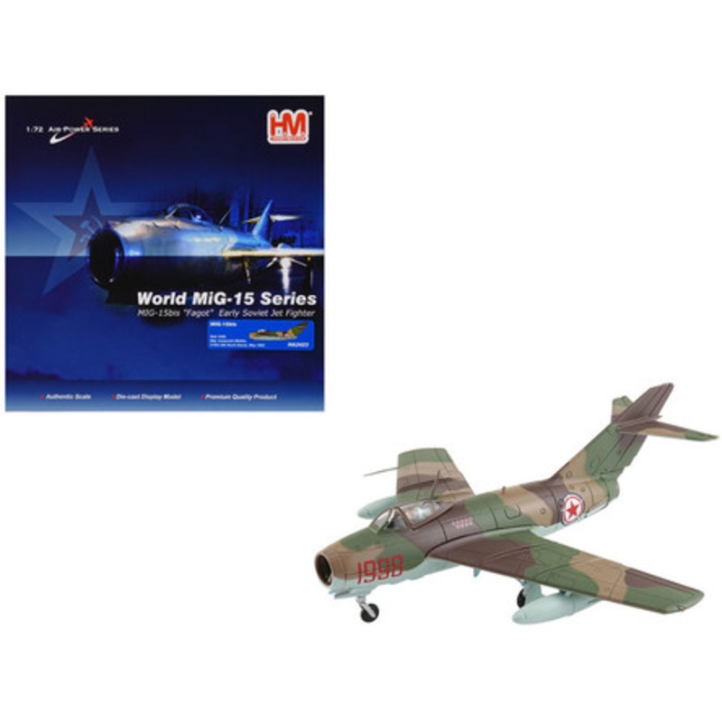 Mikoyan-Gurevich MiG-15Bis Fighter Aircraft "Major Ivanovich Mikhin 518th Fighter Aviation Regiment (IAP) North Korea" (1953) Soviet Air Force "Air Power Series" 1/72 Diecast Model by Hobby Master