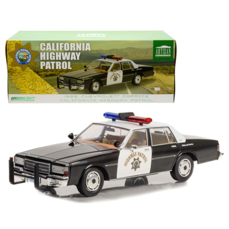 1/18 Greenlight 1989 Chevrolet Caprice Police California Highway Patrol Diecast Car Model