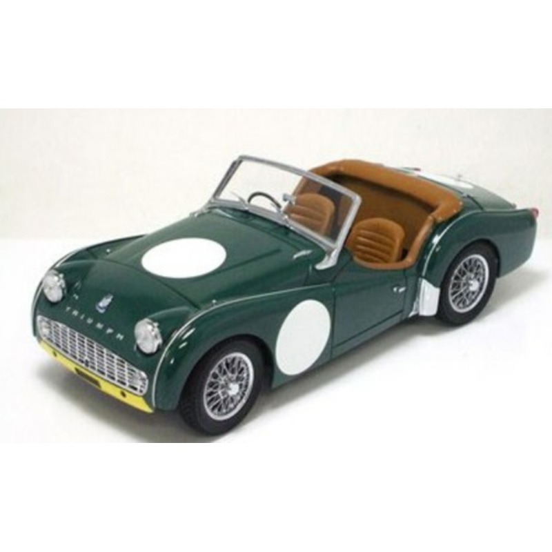 1/18 Kyosho Triumph TR3A Racing Green with Plain Deco Diecast Car Model