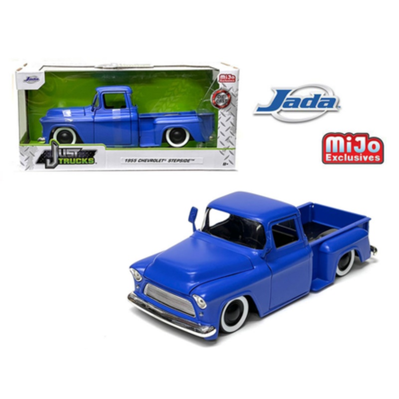 1/24 Jada 1955 Chevrolet Stepside Pickup (Custom Matte Blue) Diecast Car Model