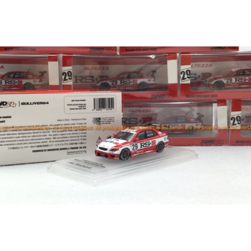 1/64 INNO64 TOYOTA ALTEZZA #29 TEAM RS*R Macau Guia Race 2000 Car Model