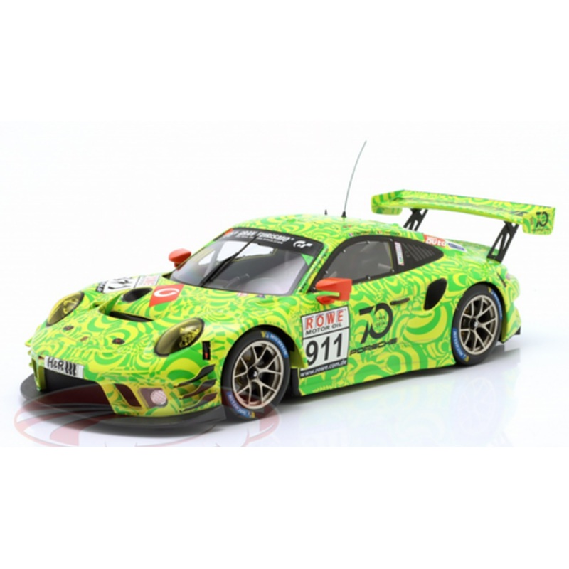1/18 Ixo 2018 Porsche 911 GT3 R #911 VLN 6 Nrburgring Manthey Racing Fred Makowiecki, Laurens Vanthoor Car Model