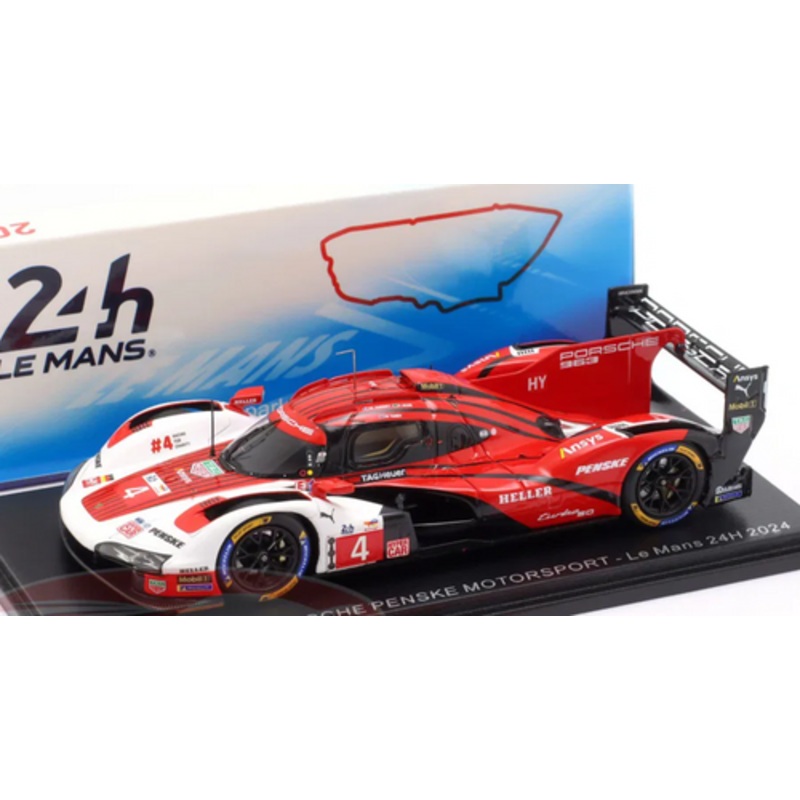 1/43 Spark 2024 Porsche 963 #4 24h LeMans Porsche Penske Motorsport Mathieu Jaminet, Felipe Nasr, Nick Tandy Car Model