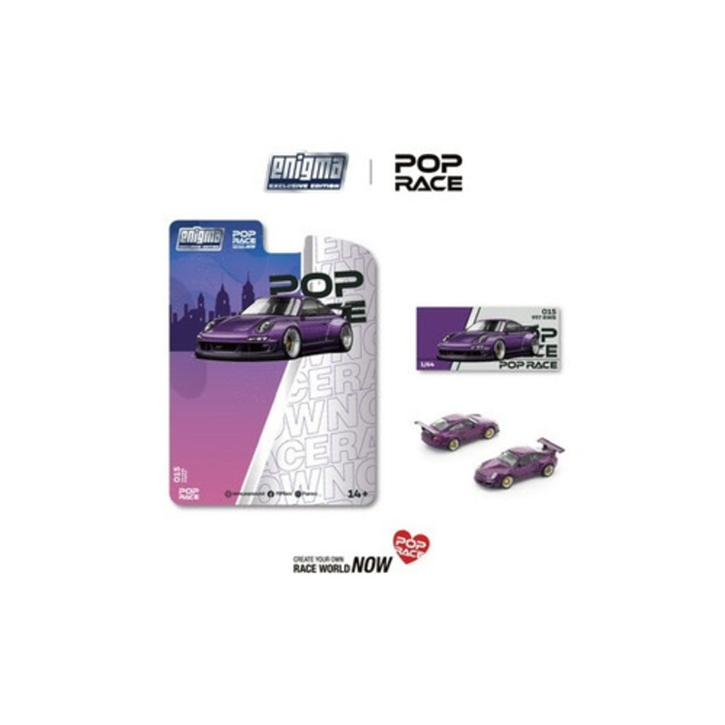 1/64 Poprace Porsche 911 RWB 997 (Purple) Diecast Car Model