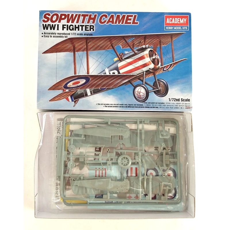 Sopwith Camel WWI British Biplane Fighter 1/72 Scale Plastic Model Kit (Assembly Required) by Academy