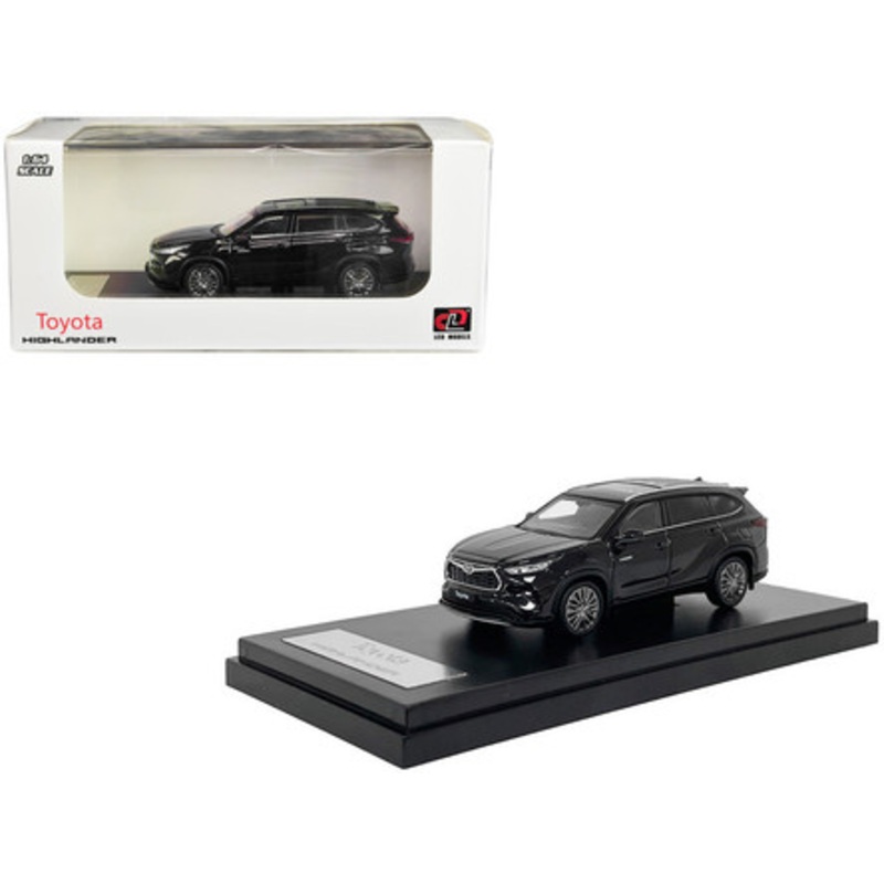 Toyota Highlander Black with Sunroof 1/64 Diecast Model Car by LCD Models