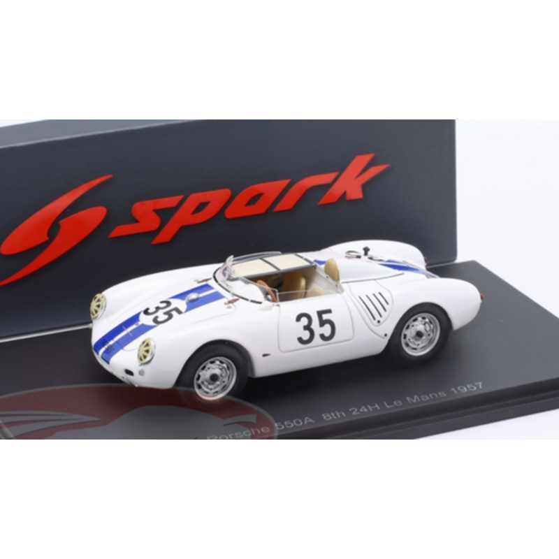 1/43 Spark 1957 Porsche 550A #35 8th 24h LeMans Ed Hugus Ed Hugus, Carel Godin de Beaufort Car Model