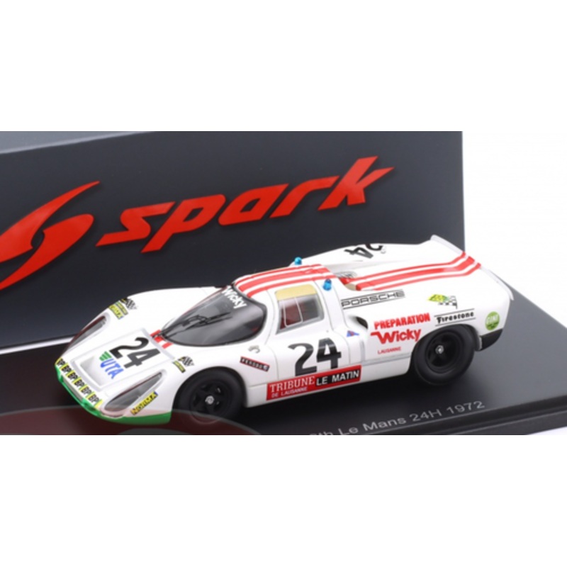 1/43 Spark Porsche 907s No.24 18th Le Mans 24H 1972 P. Mattli - H. Bayard - W. Brun Car Model